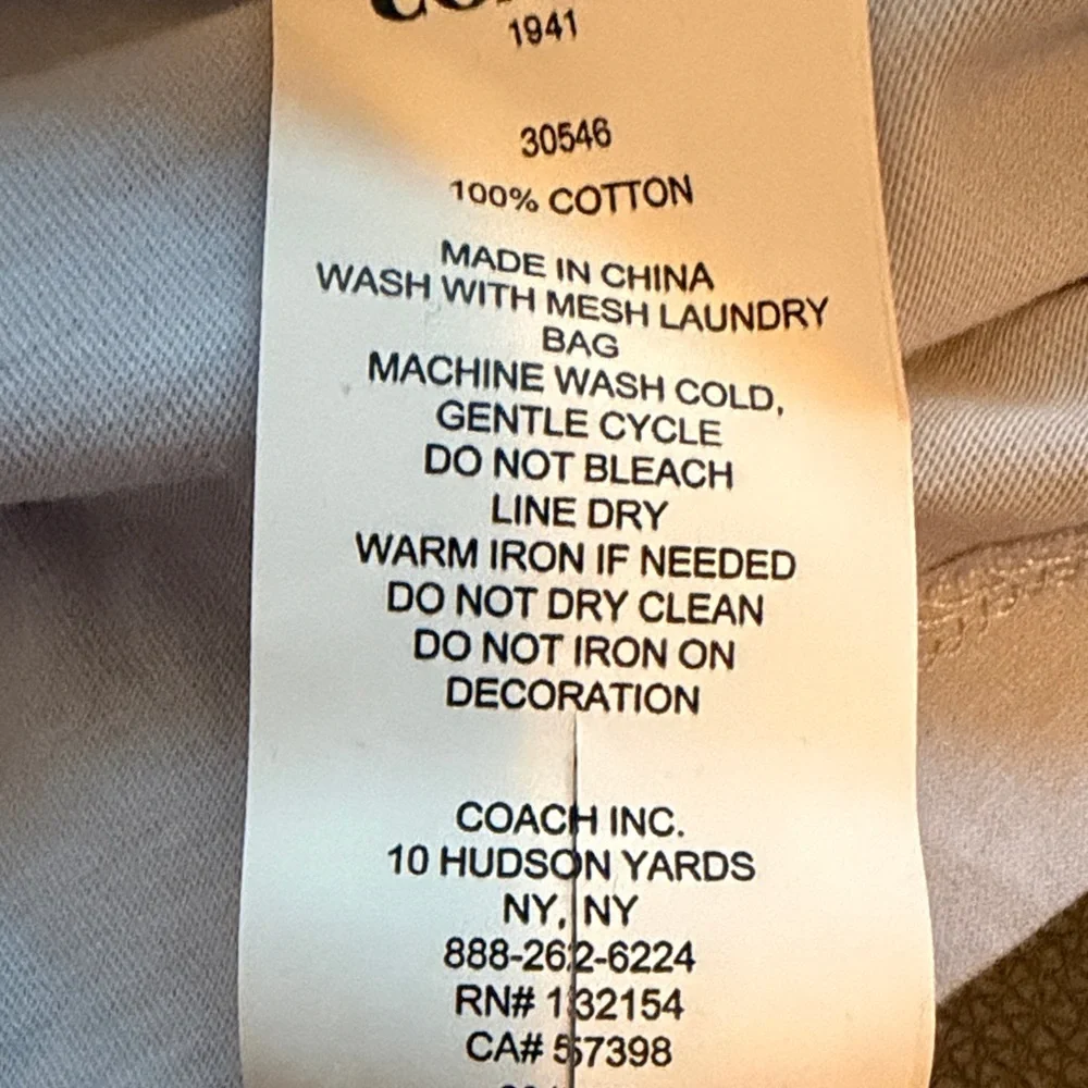 Coach white tee